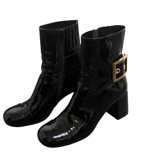 Jeffrey Campbell Black Patent Leather Ankle Boots 8.5 - Picture 5 of 7